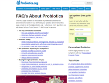 Tablet Screenshot of probiotics.org